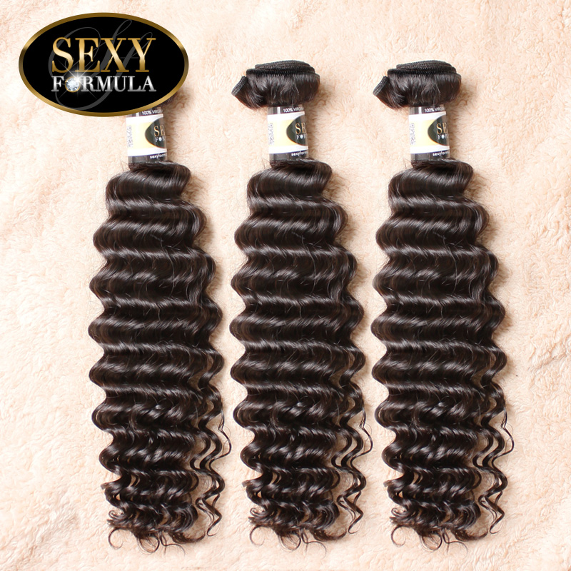 Virgin Human Hair 1/3/4pcs Bundles Deep Wave Curly Hair